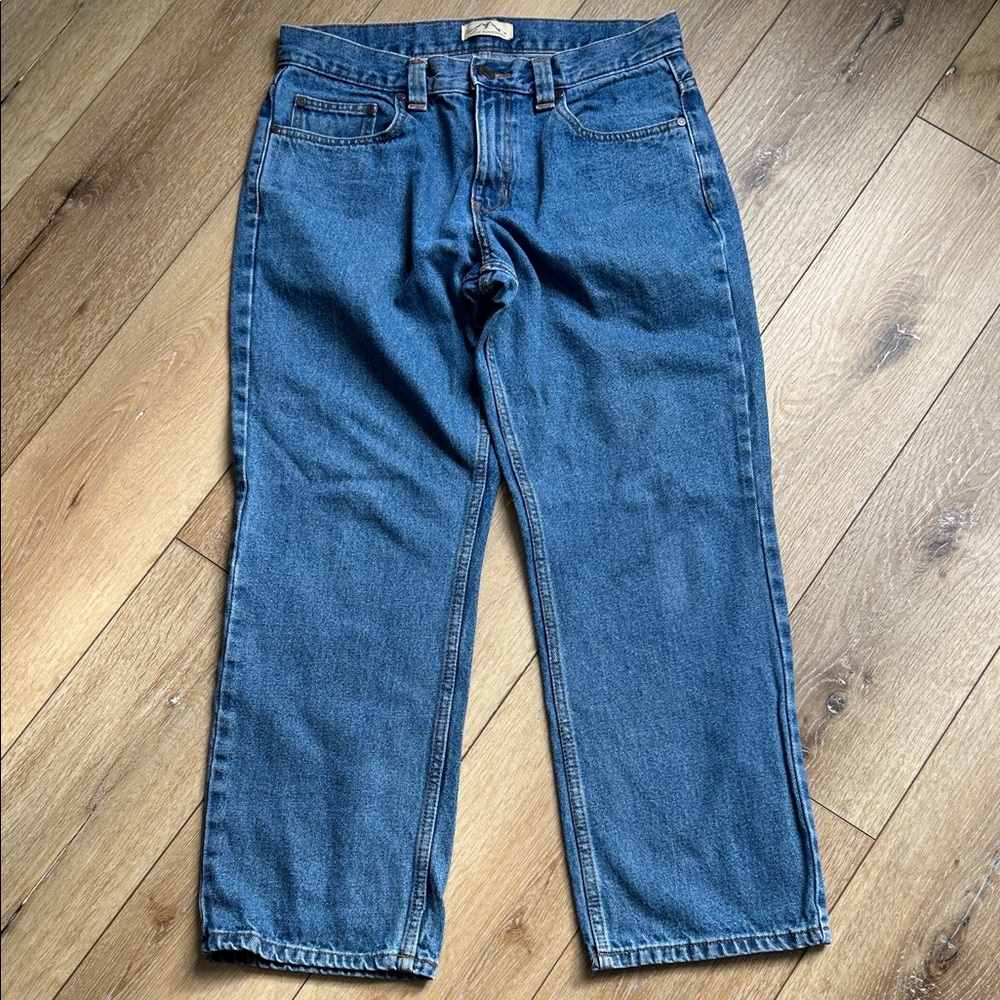 Blue Mountain Jeans Mens Blue Denim 100% Cotton Straight Leg Workwear 32x30